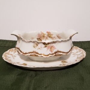 Haviland Limoges Schleiger Gravy Boat Fall Leaves